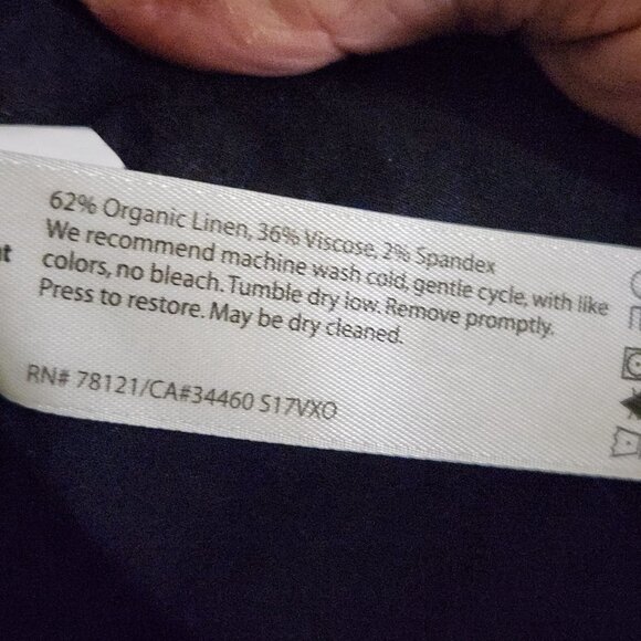 Eileen Fisher Long Line Open Black Linen Blend Unstructured Jacket Size S - Picture 5 of 7